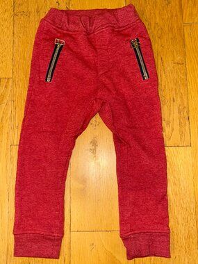 Bitz Kids Red Jogger Sweatpant with Zipper Pockets